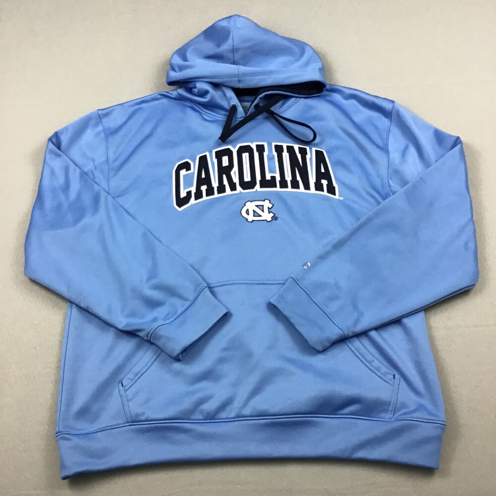 North Carolina Tar Heels Hoodie Men Large Blue Champion Sweatshirt NCAA Pocket L